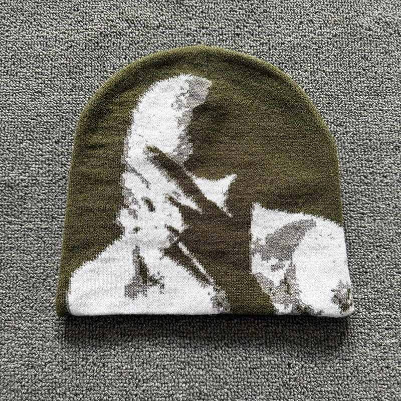 Shadow Portrait Knit Beanie