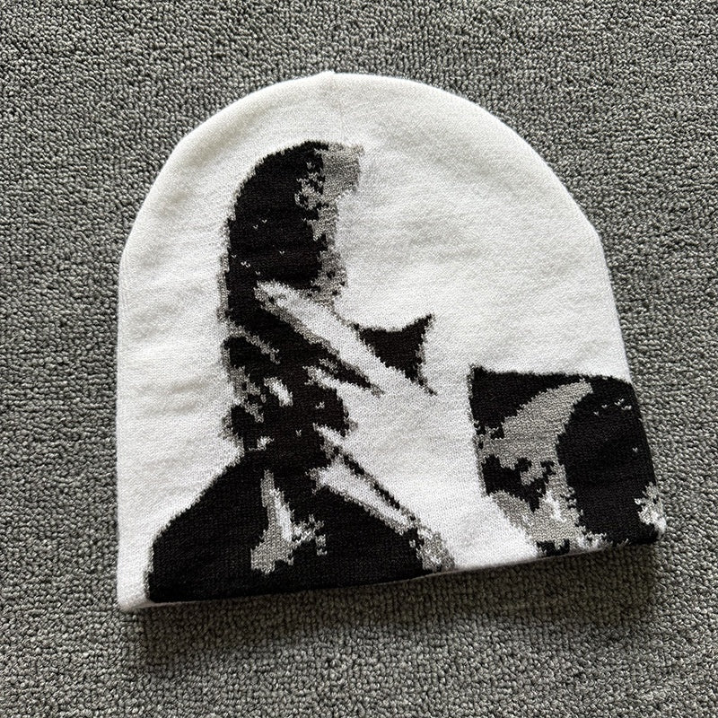 Shadow Portrait Knit Beanie