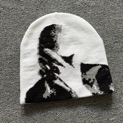 Shadow Portrait Knit Beanie