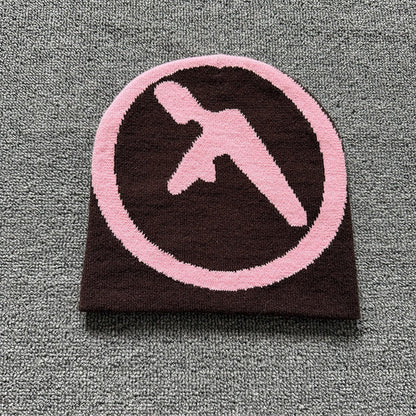 Circle Cross Knit Beanie
