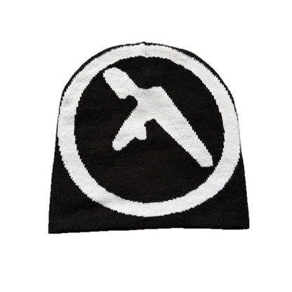 Circle Cross Knit Beanie