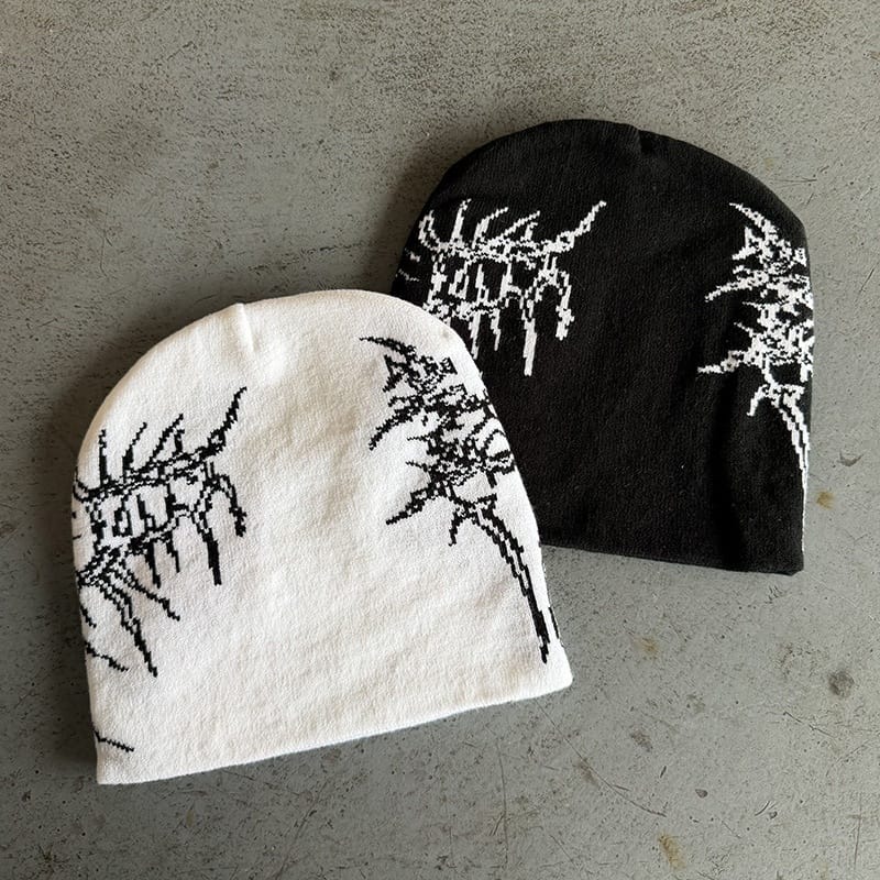 Thorn Lettering Knit Beanie