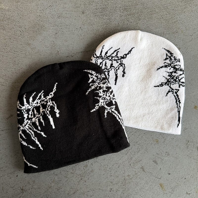 Thorn Lettering Knit Beanie