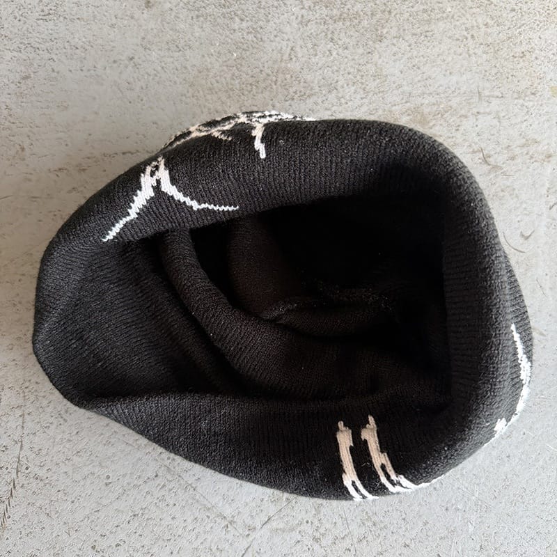 Thorn Lettering Knit Beanie