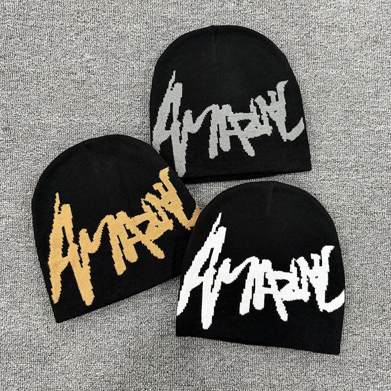 Sharp Script Knit Beanie