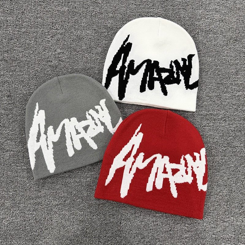 Sharp Script Knit Beanie