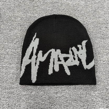 Sharp Script Knit Beanie