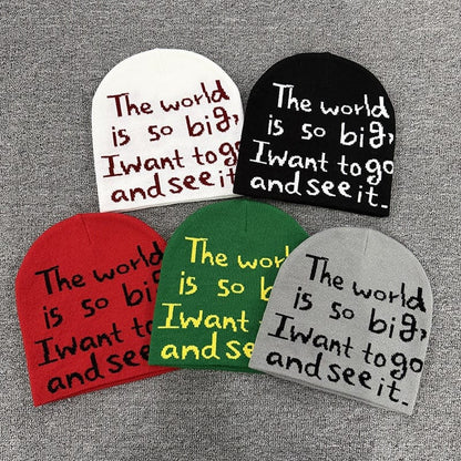 The World Is So Big Knit Beanie