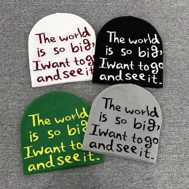 The World Is So Big Knit Beanie