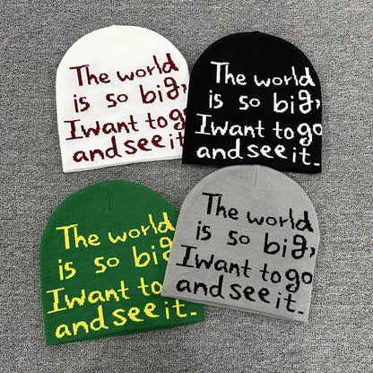 The World Is So Big Knit Beanie
