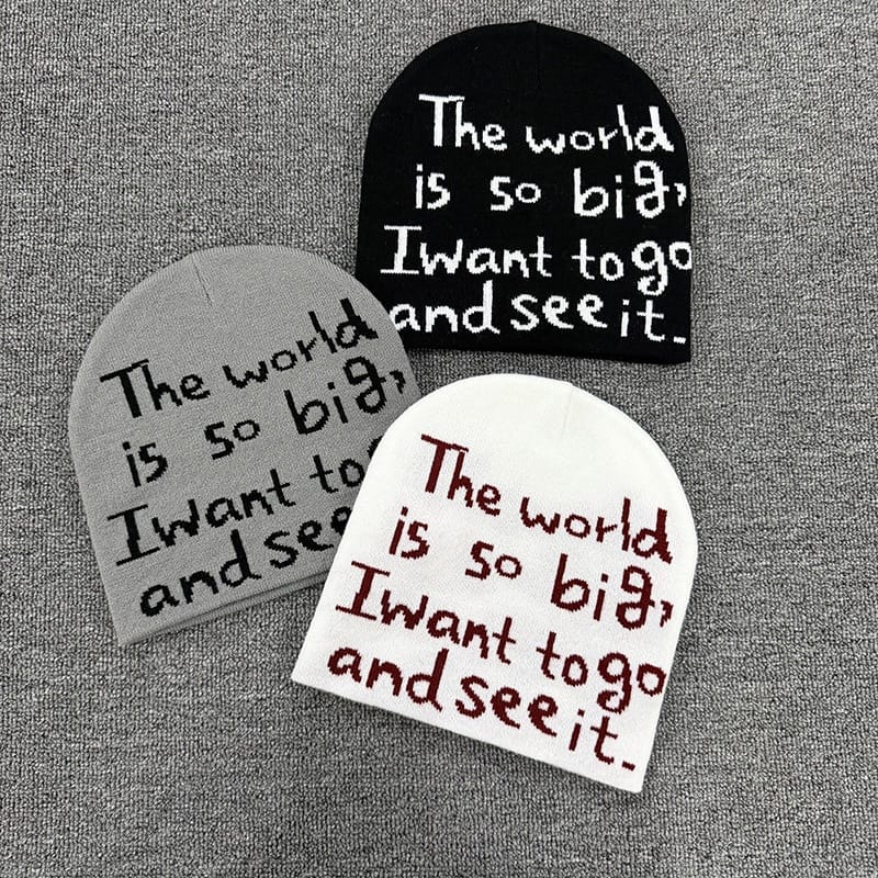 The World Is So Big Knit Beanie
