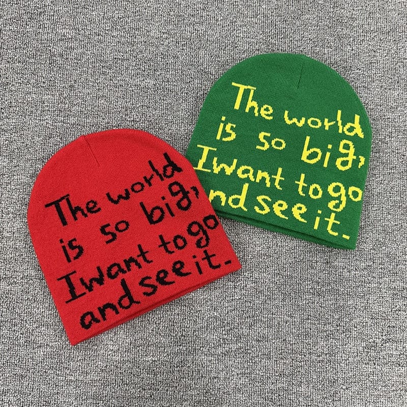 The World Is So Big Knit Beanie