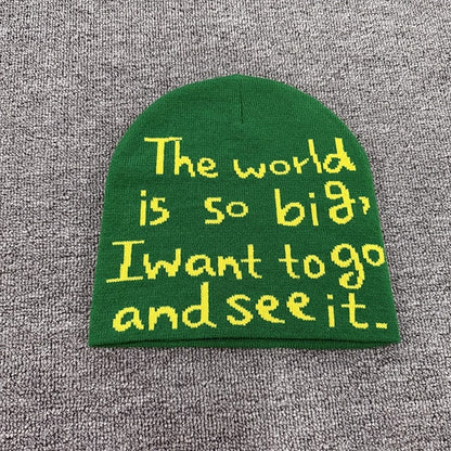 The World Is So Big Knit Beanie
