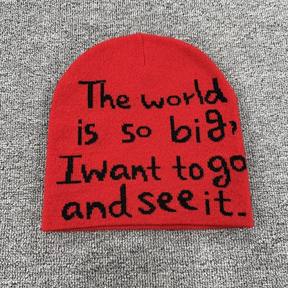 The World Is So Big Knit Beanie