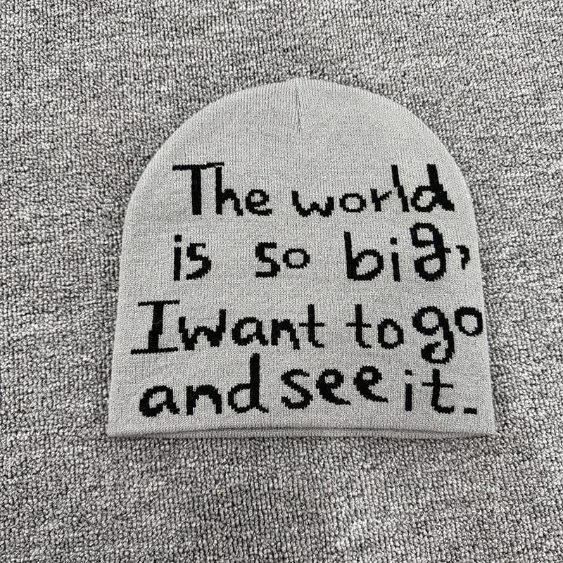 The World Is So Big Knit Beanie