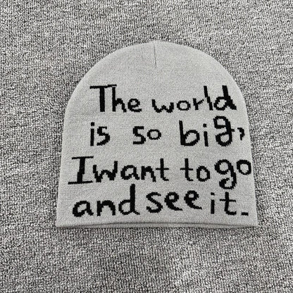 The World Is So Big Knit Beanie