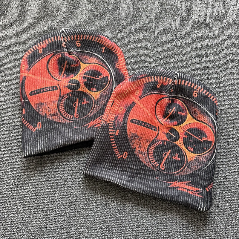 Red Gear Graphic Knit Beanie