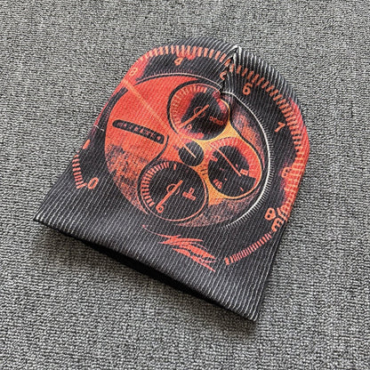 Red Gear Graphic Knit Beanie