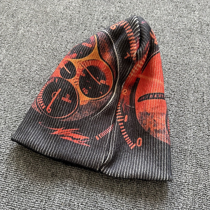 Red Gear Graphic Knit Beanie