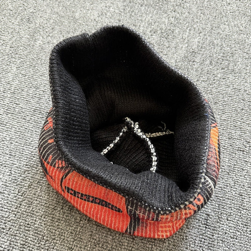 Red Gear Graphic Knit Beanie