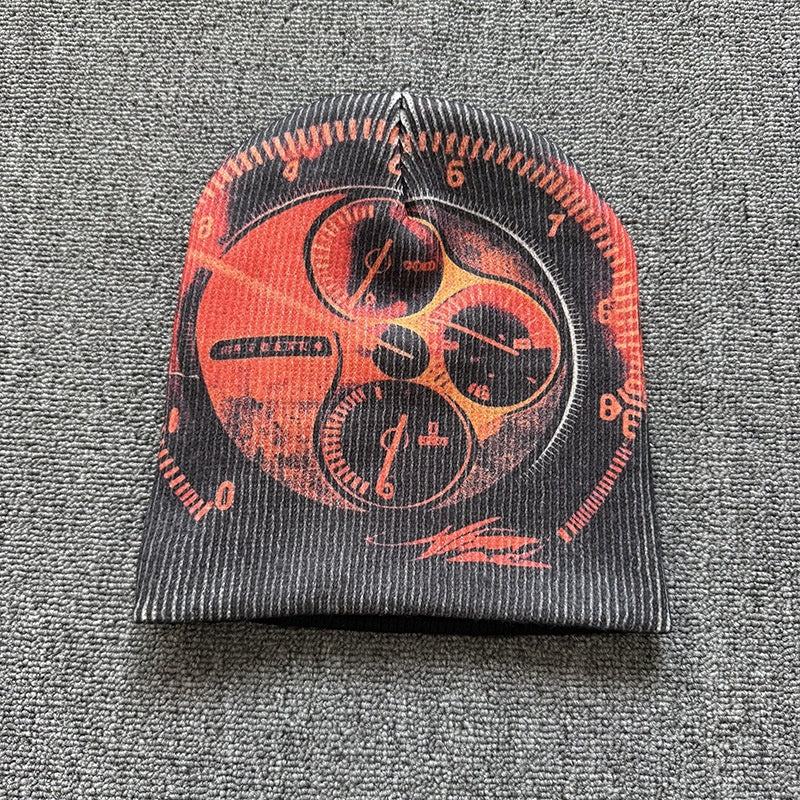 Red Gear Graphic Knit Beanie