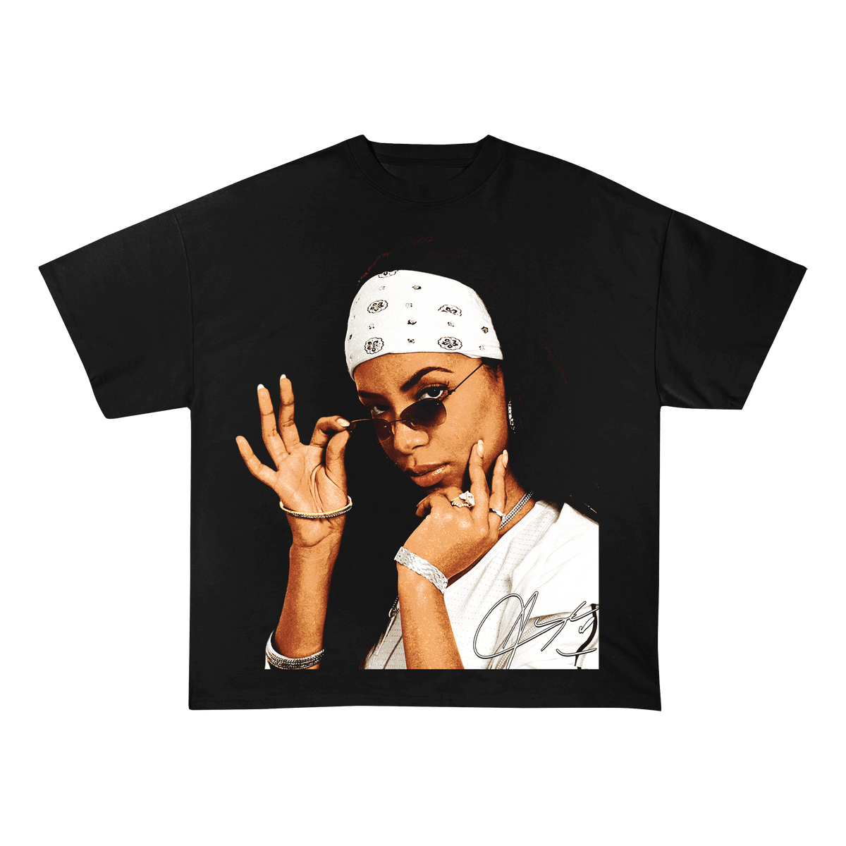 AALIYAH HEAVY WEIGHT COTTON TEE-8020