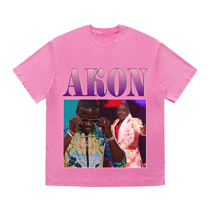 RDMCLOTHINGART tapestry hoodie AKON HEAVY WEIGHT COTTON TEE-8849