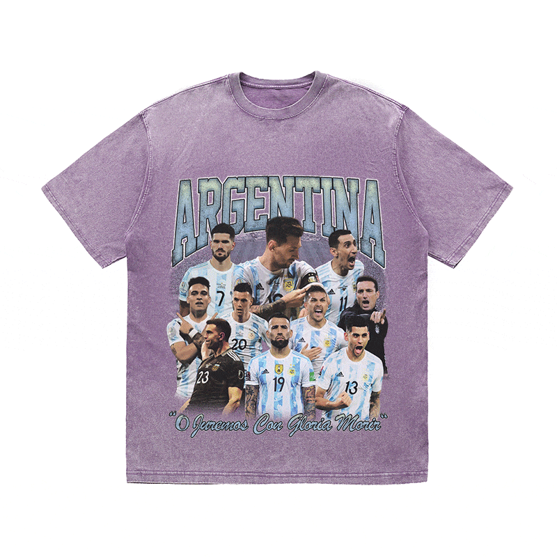 ARGENTINA HEAVY WEIGHT COTTON TEE-8947