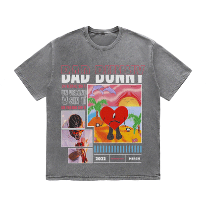 BAD BUNNY HEAVY WEIGHT COTTON TEE-8989