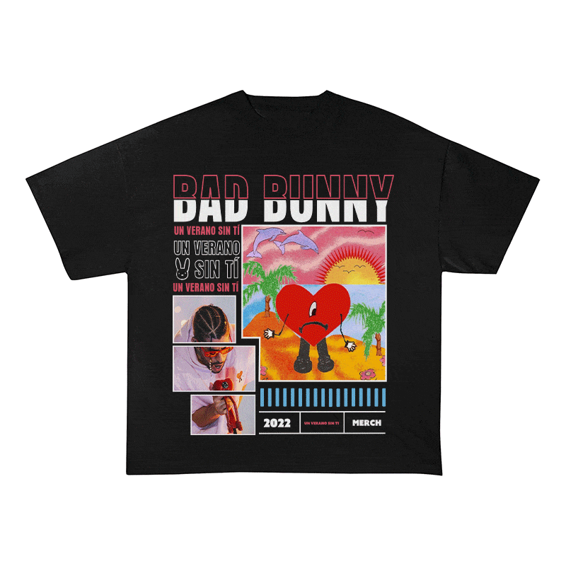 BAD BUNNY HEAVY WEIGHT COTTON TEE-8989