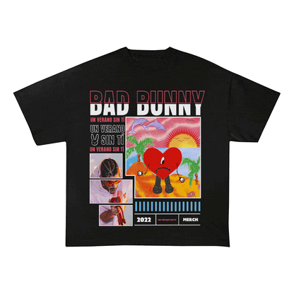 BAD BUNNY HEAVY WEIGHT COTTON TEE-8989