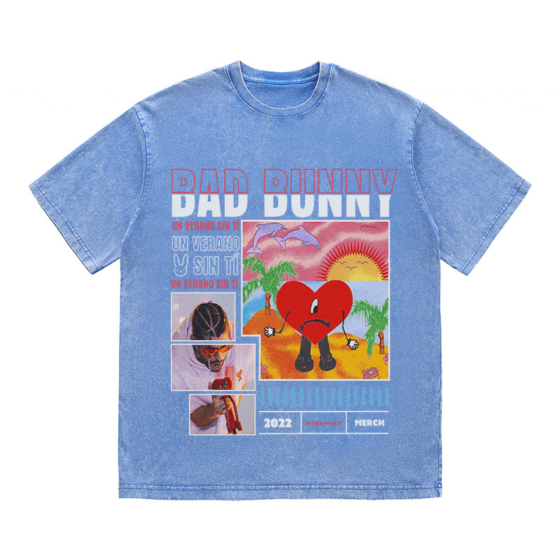 BAD BUNNY HEAVY WEIGHT COTTON TEE-8989