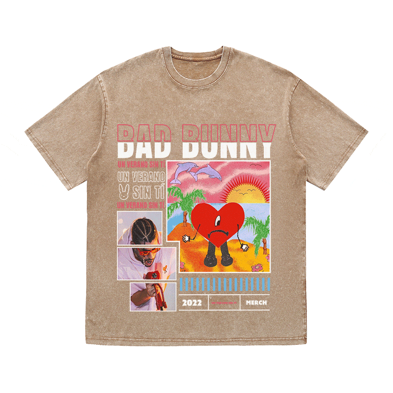 BAD BUNNY HEAVY WEIGHT COTTON TEE-8989