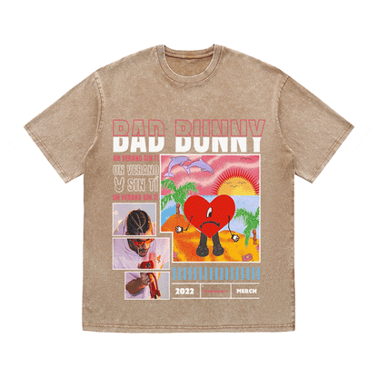 BAD BUNNY HEAVY WEIGHT COTTON TEE-8989