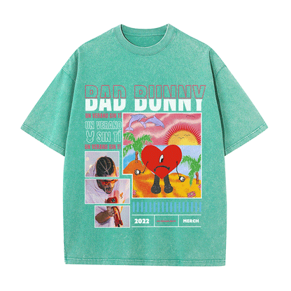 BAD BUNNY HEAVY WEIGHT COTTON TEE-8989