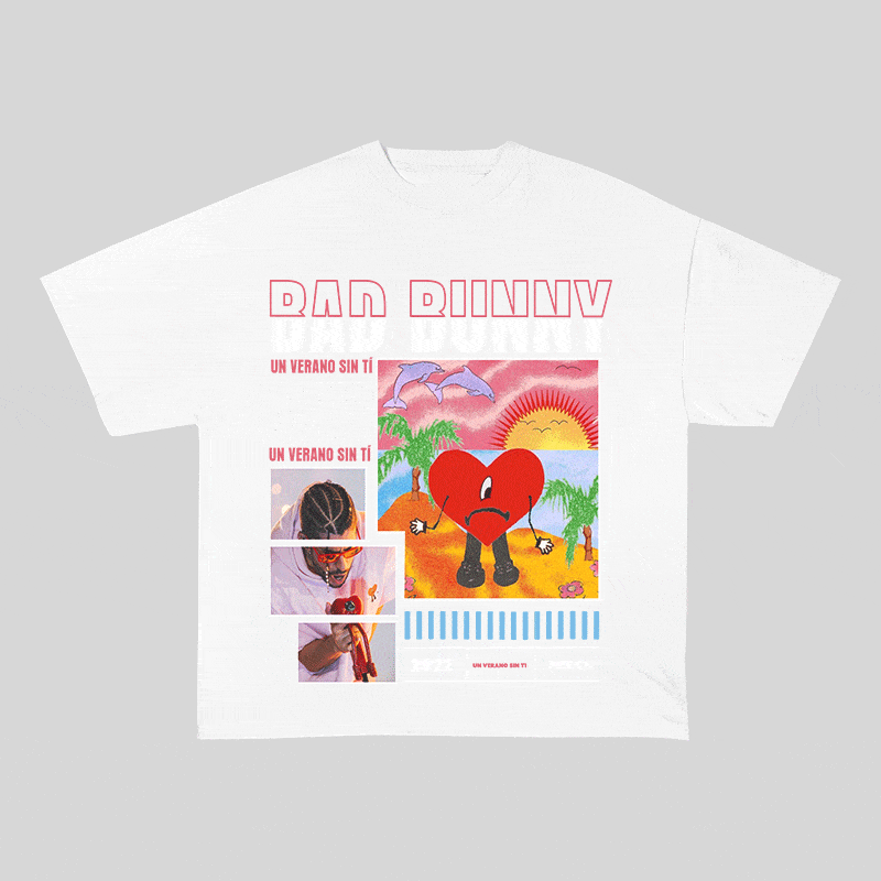 BAD BUNNY HEAVY WEIGHT COTTON TEE-8989