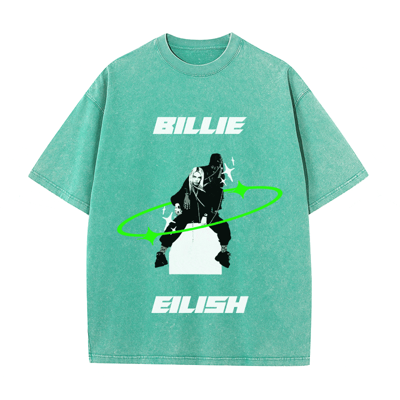 RDMCLOTHINGART tapestry hoodie BILLIE EILISH HEAVY WEIGHT COTTON TEE-8873