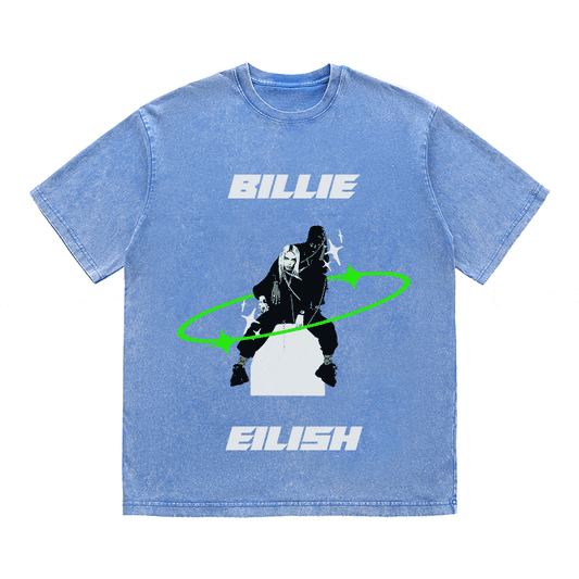 RDMCLOTHINGART tapestry hoodie BILLIE EILISH HEAVY WEIGHT COTTON TEE-8873