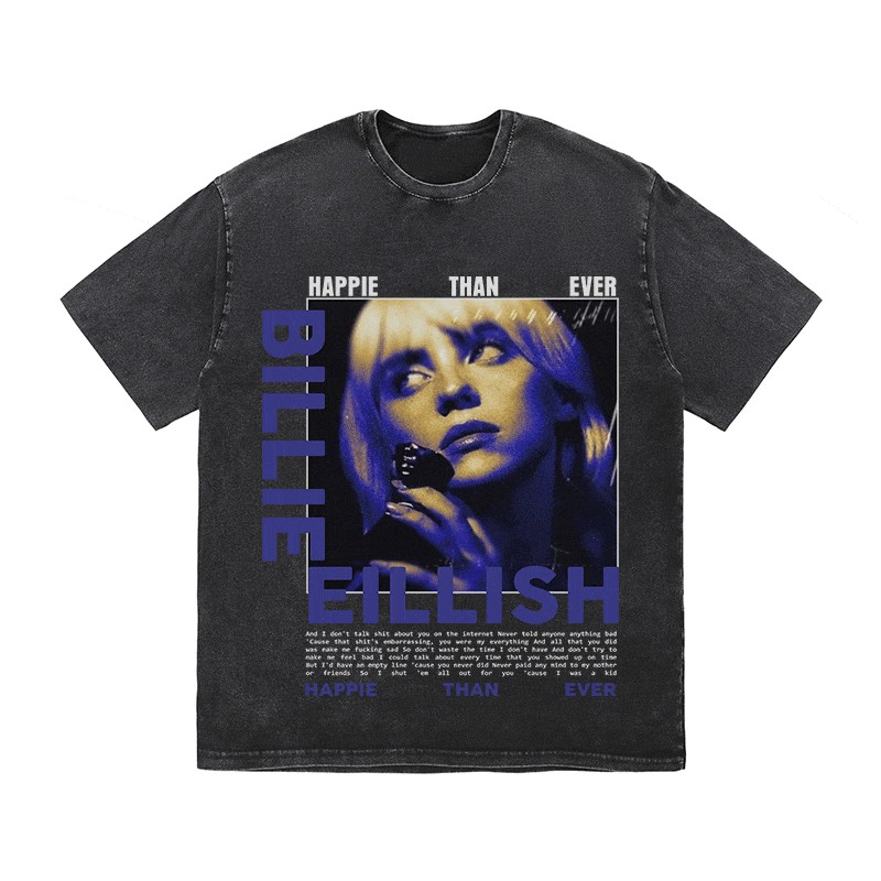 BILLIE EILLISH HEAVY WEIGHT COTTON TEE-8991