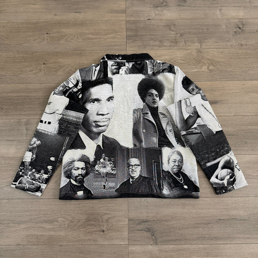 BLACK LEADER TAPESTRY JACKET
