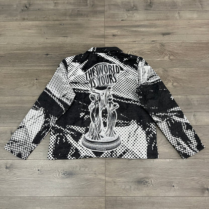 BLACK SCARFACE TAPESTRY JACKET
