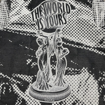 BLACK SCARFACE TAPESTRY TEE