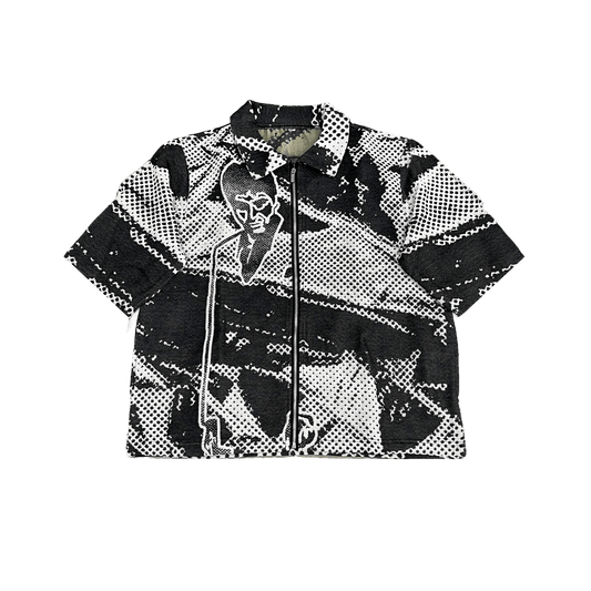 BLACK SCARFACE TAPESTRY TEE