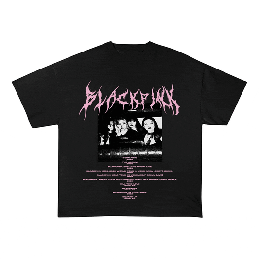 RDMCLOTHINGART tapestry hoodie BLACKPINK HEAVY WEIGHT COTTON TEE-8898