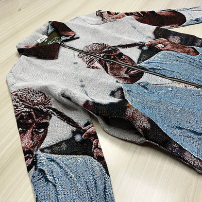 BLUE 2PAC TAPESTRY JACKET