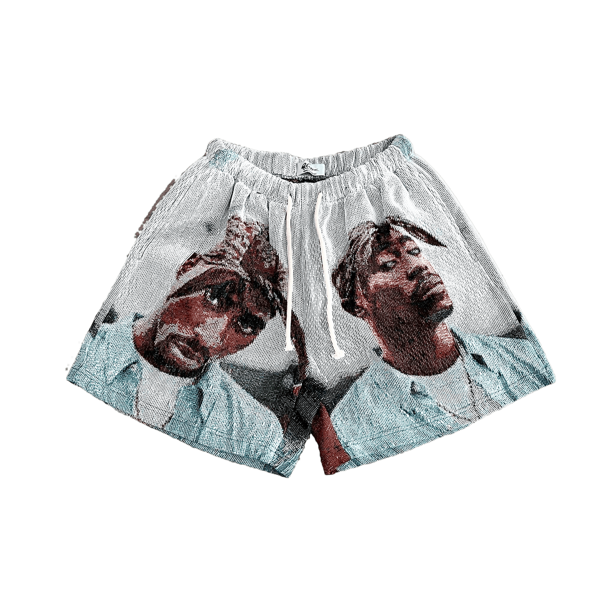 BLUE 2PAC TAPESTRY SHORTS