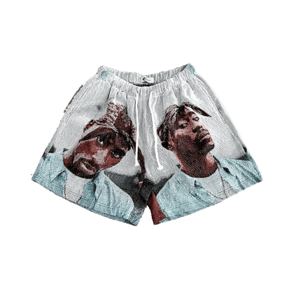 BLUE 2PAC TAPESTRY SHORTS