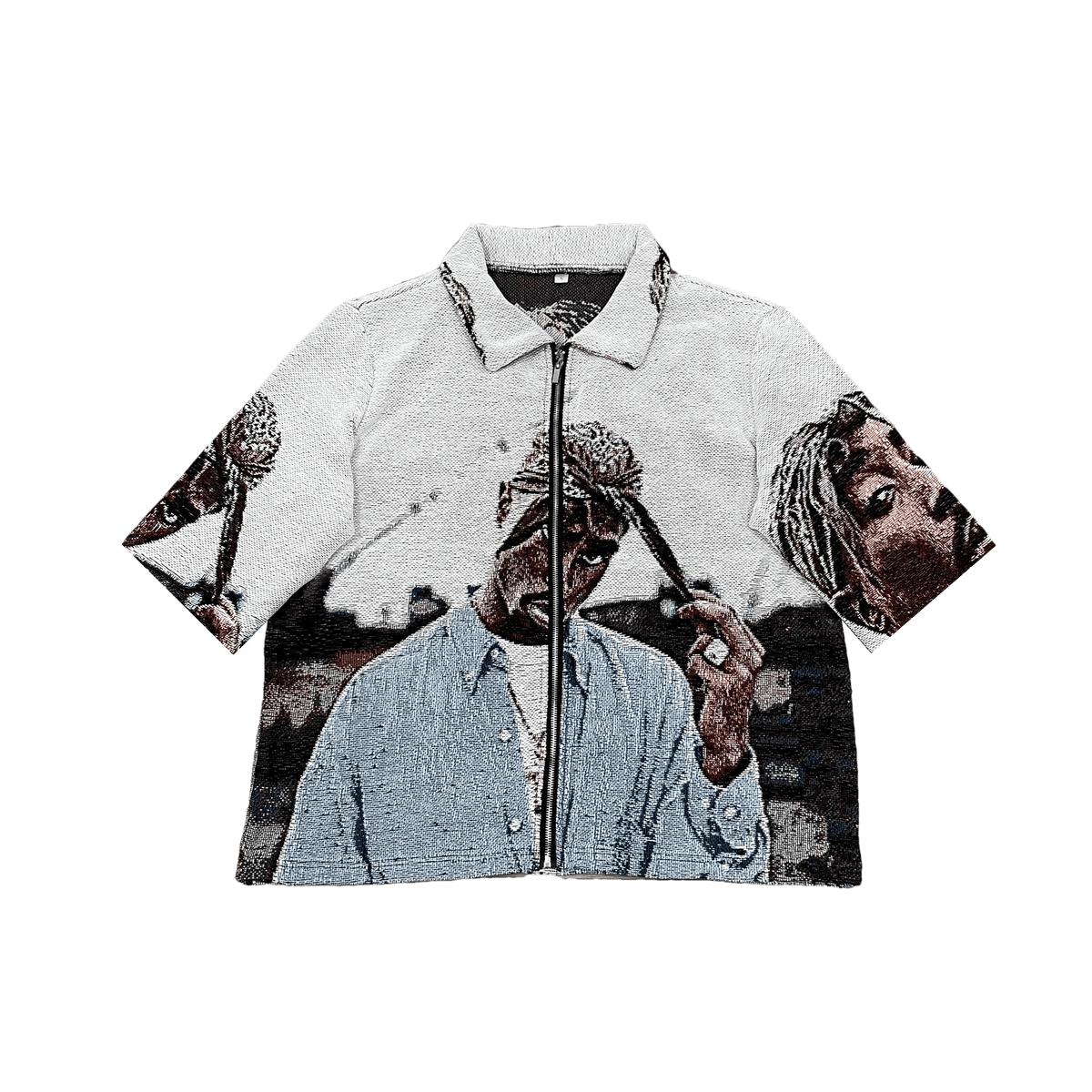 BLUE 2PAC TAPESTRY TEE