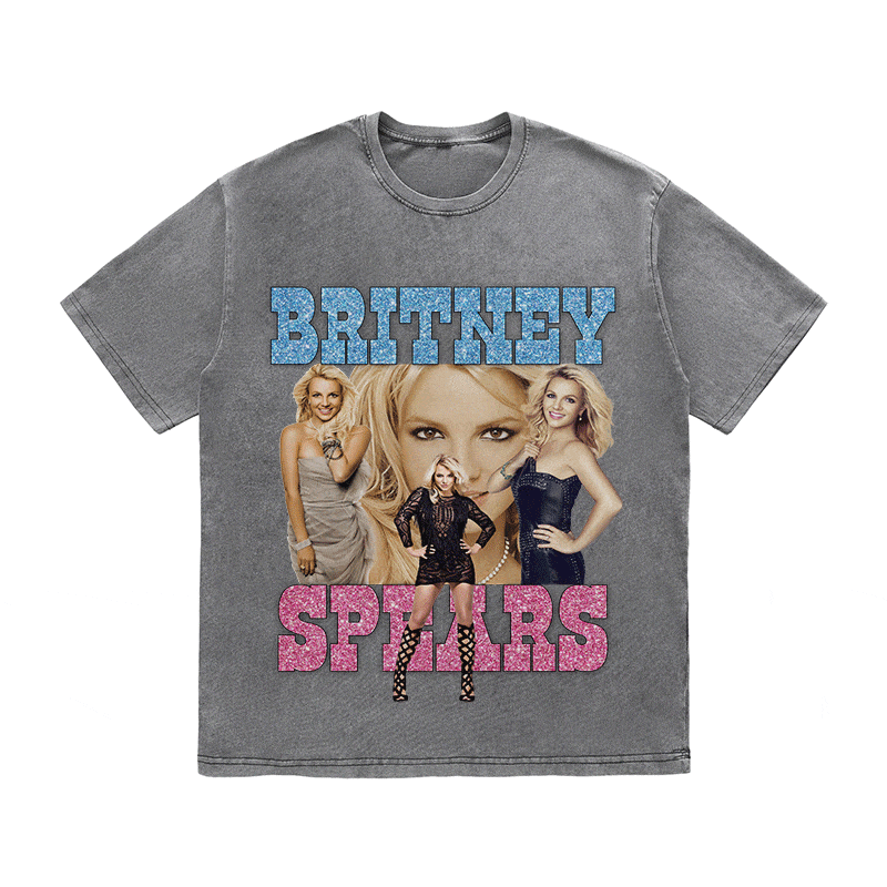 BRITNEY SPEARS HEAVY WEIGHT COTTON TEE-9121