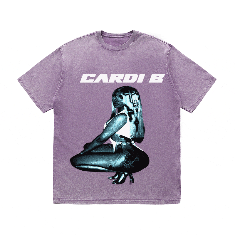 RDMCLOTHINGART tapestry hoodie CARDI B HEAVY WEIGHT COTTON TEE-8875